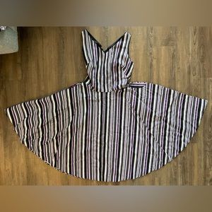 Purple Stripe Havana Nights Dress Pinup Couture